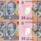 ROMANIA coala 4 X 10 lei polymer + certificat de autenticitate + PLIC BNR UNC!!!