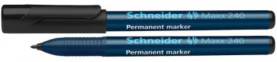 Permanent Marker Schneider Maxx 240, Varf Rotund 1-2mm - Negru foto
