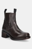 Fly London ghete chelsea de piele RALI513FLY culoarea maro, cu toc drept, P144513007