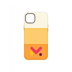 Husa de protectie portocalie din piele ecologica rezistenta la socuri pentru Iphone 14