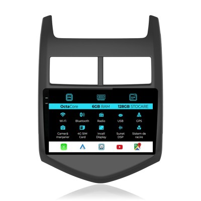 Navigatie Dedicata Chevrolet Aveo (2012-2014), Incell 9Inch, 6Gb Ram, 128Gb Stocare, Carplay foto