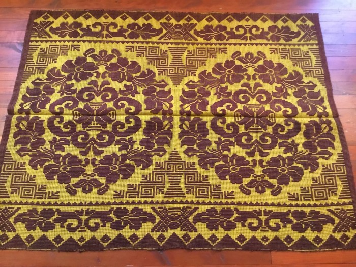 arta / traditie / rustic / design - Cuvertura , Macat , Scoarta , Patura taraneasca realizata manual la razboiul de tesut !