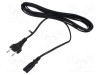 Cablu CEE 7/16 2x0,75mm2 cu mufă IEC C7 mamă PVC 5m negru POS