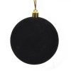 Ornament Brad Crăciun, Glob Catifelat, Negru, 8cm, Plastic, Spumă, Oem