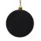 Ornament Brad Crăciun, Glob Catifelat, Negru, 8cm, Plastic, Spumă