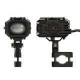 Set 2 Proiectoare Moto led 8000LM, 60W, aluminiu, 4 moduri de luminare, contine cablaj si buton