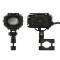 Set 2 Proiectoare Moto led 8000LM, 60W, aluminiu, 4 moduri de luminare, contine cablaj si buton