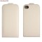 Husa piele Apple iPhone 5/5S Slim Flip Alb Matt