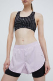 Cumpara ieftin Puma pantaloni scurți de alergare Run Favourite STUDIO YOGINI LITE culoarea violet, uni, medium waist 523181