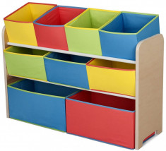 Organizator jucarii cu cadru din lemn Deluxe Multicolor foto