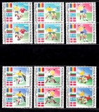 A11 TX9 4 - 1990 - Preliminariile CM de Fotbal - Italia - perechi de doua timbre, Sport, Nestampilat