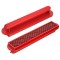 Feliator manual pentru hot-dog Cyrax, crestare carnati si hot-dog, manual, potrivit pentru gratar, 29.5 x 6.5 cm, din inox si ABS, rosu