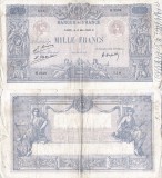 1926 (8 V), 1.000 francs (P-67j.5) - Franța!