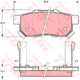 Set placute frana,frana disc HONDA JAZZ II (GD) (2002 - 2008) TRW GDB3174