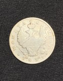 Moneda Argint Rusia 1 Poltina 1821, 10.37g, 0.900, 28.5mm
