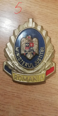 QW14 - Emblema militara - anii 1990 - justitie - piesa de colectie foto