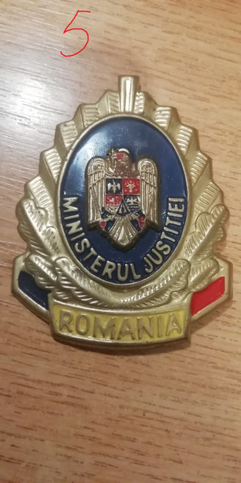 QW14 - Emblema militara - anii 1990 - justitie - piesa de colectie