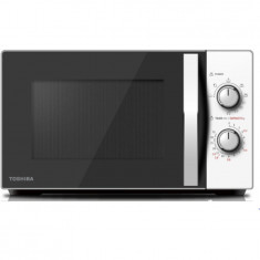 Cuptor cu microunde Toshiba MW-MG20PWH, 20 l, 800 W, 6 nivele de putere, control mecanic, grill, functie decongelare, timer, alb