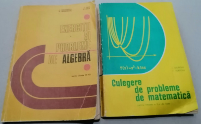 2 culegeri de probleme si exercitii Matematica Algebra pentru liceu