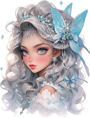 Sticker decorativ, Printesa, Alb, 1374STK-10 foto