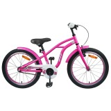 vidaXL Bicicletă pentru Copii 18 Inci pentru 5-7 ani Roz &icirc;nchis 42009693