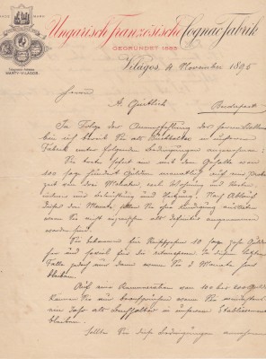 Fabrica de coniac frantuzesc Siria Marty-Vilagos 1895 foto