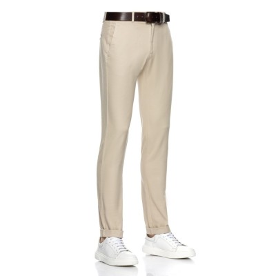 Pantaloni barbati chino crem CH05 foto