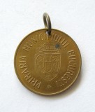 u713 MEDALIA SERVICIUL VETERINAR PRIMARIA MUNICIPIULUI BUCURESTI 1939 1940 BRONZ STARE EXCELENTA