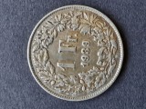 Moneda 1 Franc Elvetia 1939, Argint 835, KM# 24, 5g, 23.3mm