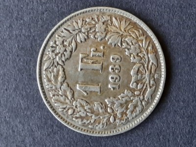 1 Franc 1939, Elvetia - B 4819 foto