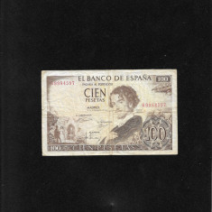 Spania 100 pesetas 1965 seria9984597 graffiti