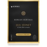 KORIKA Korean Heritage Jeju Honey &amp; AHA-BHA Complex Cleansing Sheet Mask mască cu efect de curățare 25 g