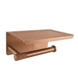 Suport pentru h&acirc;rtie igienică cu poliță 6613 Modern Copper Brush