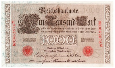 Germania 1000 1 000 Mark Marci 1910 P-44b Seria 0662876 foto