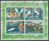 Sao Tome si Principe 2007 - Bufnițe, mamifere și ton, Bloc, Cota 8 EURO, MNH