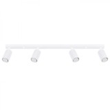 Lampă De Tavan Karbon Alb Din Aluminiu Cu 4 Becuri Tub Minimalistă De Interior.