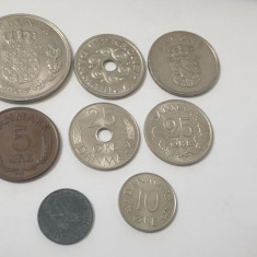 monede danemarca 8 buc.