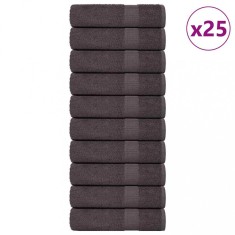 vidaXL Prosoape de baie 25 buc Antracit 100x150cm 360 g/m&sup2; 100% bumbac