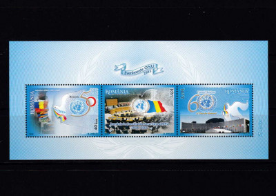 RO 2005 LP 1697 a &amp;quot;Evenimente ONU&amp;quot; - o serie in bloc ,colita 363 , MNH foto