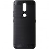 Husa tip capac spate Carbon silicon neagra pentru Nokia 2.4