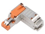 Conector RJ45 mufă Cat 5e ecranat 8p8c 22AWG