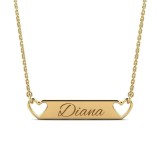 Pandativ din aur galben de 14K in forma de model plat personalizat