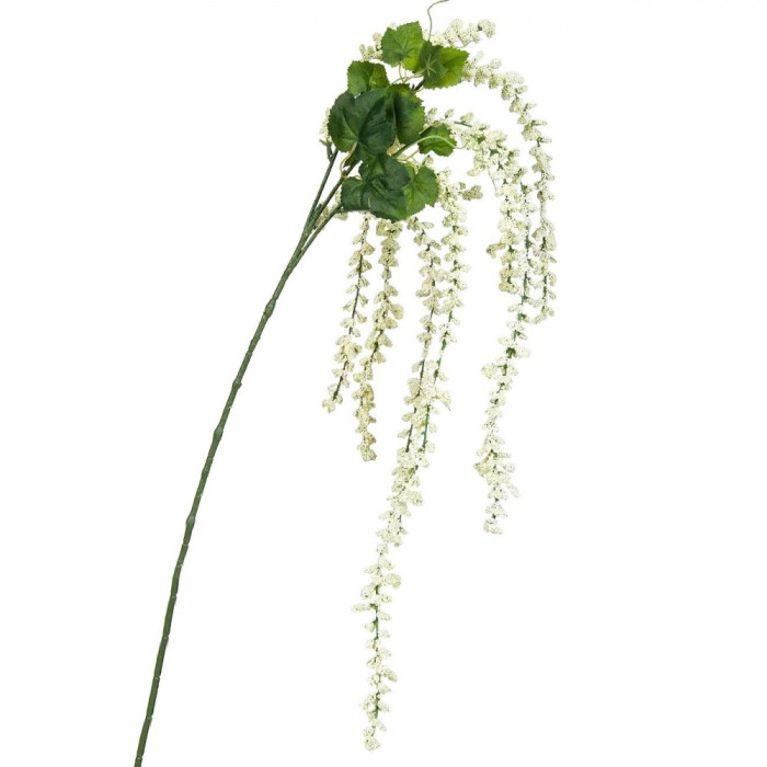 Ramură Artificială Flori Suspendate, 110cm, Verde cu Alb, Plastic