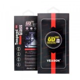Folie de protectie Ecran Veason PRO pentru Apple iPhone SE (2022) / SE (2020) / 8 / 7, Sticla Securizata, Full Glue, 6D, Neagra