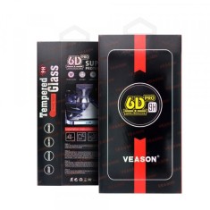 Folie de protectie Ecran Veason PRO pentru Apple iPhone SE (2022) / SE (2020) / 8 / 7, Sticla Securizata, Full Glue, 6D, Neagra
