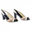 Sandale Dama Michelle, Mich-800, Elegante, Piele Naturala, Negru, 35 - 38