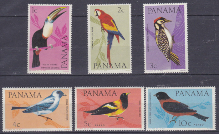 DB1 Fauna Pasari 1965 Panama 6 v. MNH