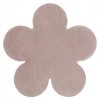 Covor lavabil modern SHAPE 3106 Floare shaggy - roz roșu, antiderapant, 80x80 cm