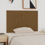 VidaXL Tăblie de pat pentru perete, maro miere, 140x3x90 cm, lemn pin