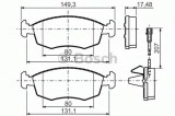 Set placute frana,frana disc FIAT PUNTO EVO (199) (2008 - 2016) BOSCH 0 986 494 463